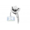 18K White Gold 0.71 ct Diamond Pear Shape Engagement Ring