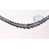 Womens Bezel Set Diamond Tennis Necklace 18K White Gold 4.16ct