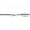 10K White Gold Hollow Franco Diamond Cut Mens Chain 5 mm