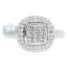 14K White Gold 1.18 ct Mixed Pave Diamond Womens Ring