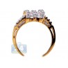 14K Yellow Gold 1.22 ct Mixed Diamond Womens Vintage Ring