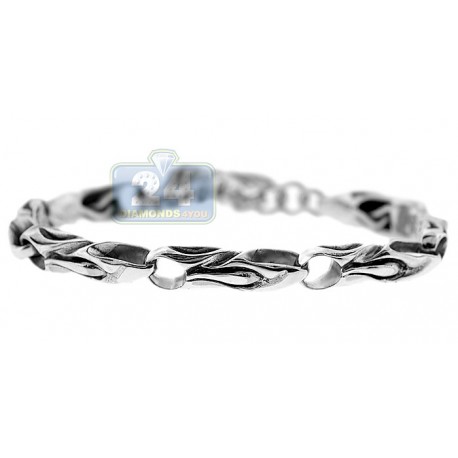 Men's Unisex 925 Sterling Chain Bracelet