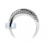 14K White Gold 1.75 ct Diamond Womens Wave Shaped Band Ring