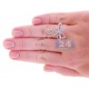 14K White Gold 1.24 ct Diamond Womens Butterfly Drop Ring