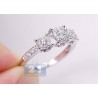 14K White Gold 0.65 ct Diamond Multi Stone Vintage Engagement Ring