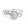 14K White Gold 0.59 ct Diamond Antique High Set Engagement Ring