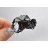 Black PVD 10K Gold 3.40 ct Diamond Mens Skull Ring