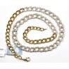 Womens Diamond Curb Cuban Link Chain 14K Yellow Gold 5.41ct 18"