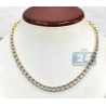 Womens Diamond Curb Cuban Link Chain 14K Yellow Gold 5.41ct 18"