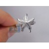 14K White Gold 0.77 ct Diamond Womens Sea Star Ring