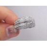 14K White Gold 1.25 ct Diamond Multilayered Womens Band Ring