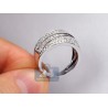 14K White Gold 1.25 ct Diamond Multilayered Womens Band Ring