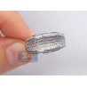 14K White Gold 1.01 ct Pave Diamond Womens Band Ring