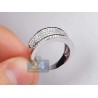 14K White Gold 1.01 ct Pave Diamond Womens Band Ring