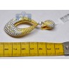 Womens Fancy Diamond Dangle Earrings 18K Yellow Gold 16.28 ct