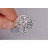 14K White Gold 1.71 ct Diamond Multirow Openwork Ring