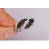 14K White Gold 1.63 ct Mixed Black Diamond Womens Bypass Ring