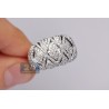 14K White Gold 1.61 ct Diamond Vintage Womens Puff Band Ring