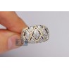 14K Two Tone Gold 1.60 ct Diamond Vintage Womens Puff Band Ring