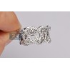 14K White Gold 1 ct Diamond Openwork Vintage Womens Ring