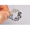 14K White Gold 1 ct Diamond Openwork Vintage Womens Ring