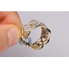 14K Yellow Gold 1 ct Diamond Womens Openwork Vintage Ring