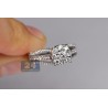 14K White Gold 0.90 ct Diamond Openwork Vintage Engagement Ring