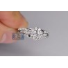 14K White Gold 1.32 ct Diamond Vintage Womens Engagement Ring