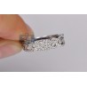 18K White Gold 0.35 ct Diamond Womens Filigree Band Ring