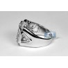 14K White Gold 2.07 ct Diamond Mens Pinky Ring