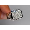 14K White Gold 2.07 ct Diamond Mens Pinky Ring