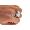 14K White Gold 2.07 ct Diamond Mens Pinky Ring