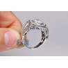 14K White Gold 1.09 ct Diamond Cluster Mens Ring