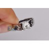 14K White Gold 0.71 ct Diamond Cluster Mens Pinky Ring