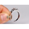 14K White Gold 0.71 ct Diamond Cluster Mens Pinky Ring