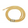 Italian 10K Yellow Gold Bismark Mesh Link Mens Chain 6 mm