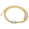 Italian 10K Yellow Gold Bismark Mesh Link Mens Chain 8 mm