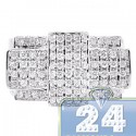 14K White Gold 2.15 ct Diamond Mens Signet Ring