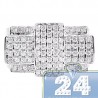 14K White Gold 2.15 ct Diamond Mens Signet Ring