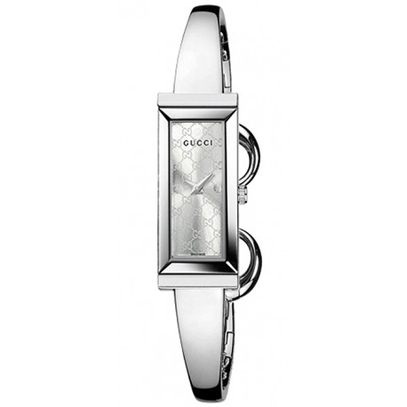 Gucci G-Frame Bangle Silver Dial Steel 