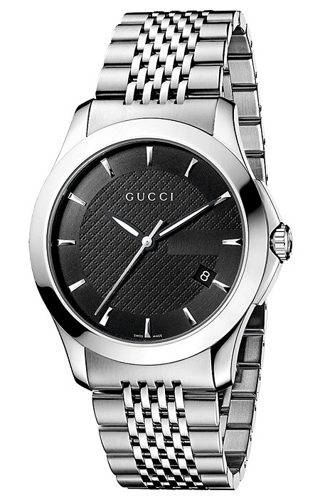  Men's G-Timeless Watch with Black Dial : Clothing