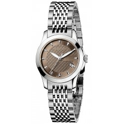 Gucci G-Timeless Steel Bracelet Brown Womens Watch YA126503