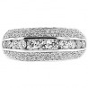 14K White Gold 1.25 ct Diamond Womens Band Ring