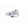 18K White Gold 0.43 ct Diamond Womens Openwork Wire Ring