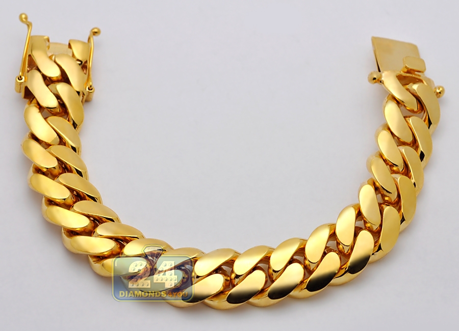 Solid 10K Yellow Gold Miami Cuban Link 