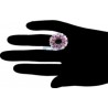 18K White Gold 6.39 ct Diamond Tourmaline Sapphire Womens Ring