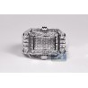 Mens Diamond Rectangle Pinky Ring 14K White Gold 1.49 ct