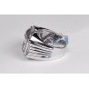 Mens Diamond Rectangle Pinky Ring 14K White Gold 1.49 ct