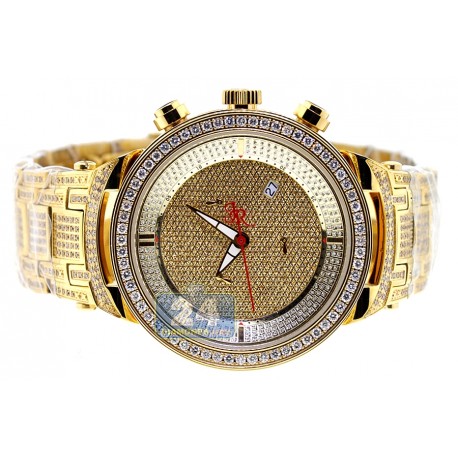 Mens Diamond Watch Joe Rodeo Master JJM22 7.35 ct All Yellow