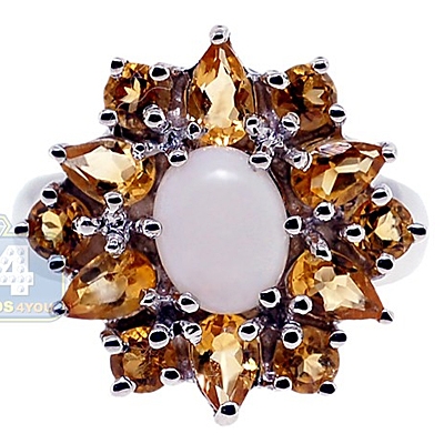 Vintage Gold Diamond Star Citrine Floral Ring Flips to Pendant – Boylerpf